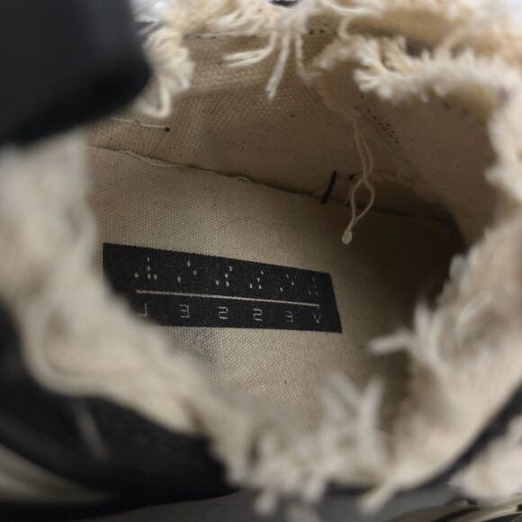 VESSEL x Yohji Yamamoto Patchwork Platform Low Sneakers Black Skate Y2k Grunge 7 - Picture 9 of 10